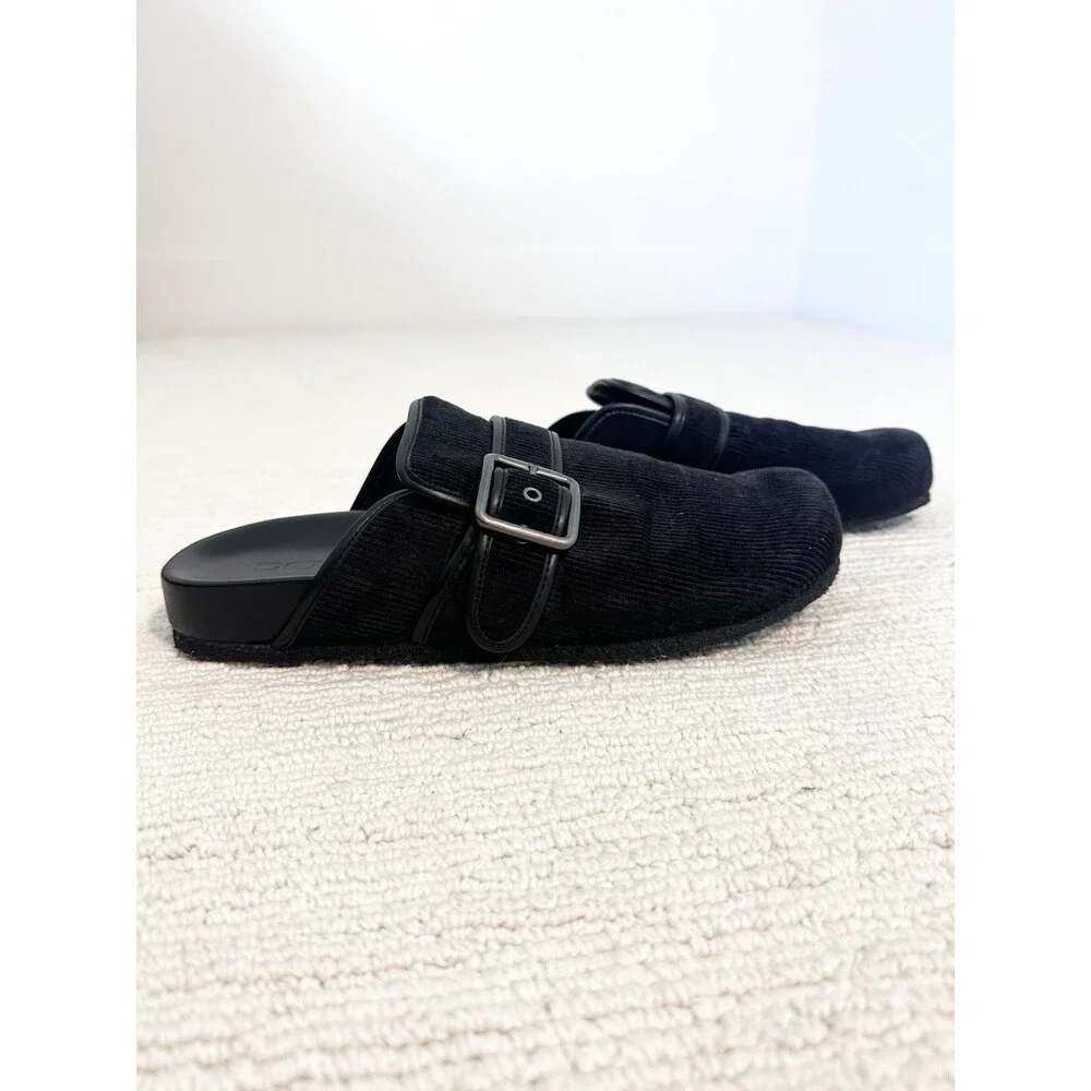 COACH Benjamin Corduroy Clogs Men's 10 Black Travel Comfort Everyday Elevated